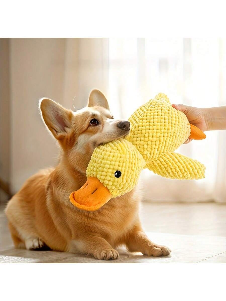 Plush Duck Squeaky Toy With Sound Effects, Suitable For Small To Medium-Sized Dog Lover And Dog Mom Loves