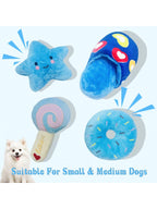 4Pcs/Set Puppy Squeaky Dog Toys Set Plush Puppies,Cute Chew Pets Dog Toy With Squeakers For Small Dogs Playtime, Small To Medium Dog Plush Toys