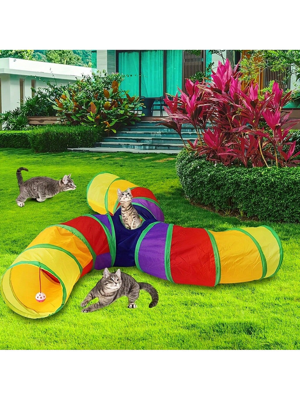 Foldable Cat Tunnel Toy, Let Your Feline Friends Play To Their Heart's Content