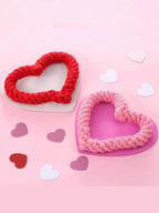 1pc Random Color Heart-Shaped Pet Chew Toy, New Pet Arrival Gift For Kitten Puppy