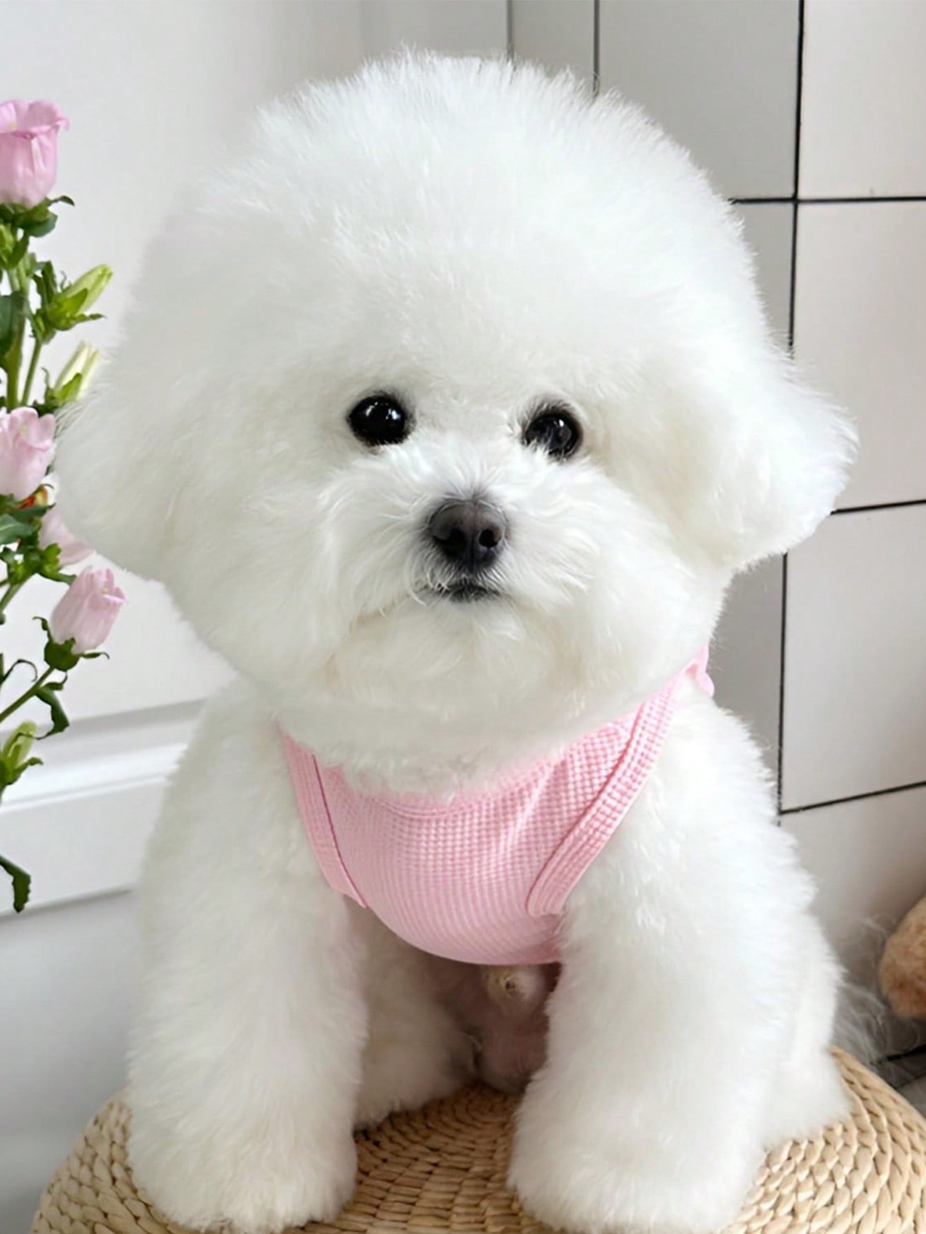 Spring/Summer New Pet Dog/Cat Clothes, Waffle Pattern Harness Vest Suitable For Medium And Small Dogs And Cats