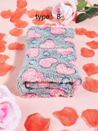 1pc Polyester Star & Heart Breathable Washable Thick Pet Bed Mat For Medium-Small Cats & Dogs, All Seasons (Teddy/Bichon Frise)