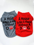 2pcs Dog Clothes Summer Lightweight Cute Breathable Small Dog Vest T-Shirt Suit, For Small/Medium Breeds
