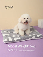 1pc Polyester Star & Heart Breathable Washable Thick Pet Bed Mat For Medium-Small Cats & Dogs, All Seasons (Teddy/Bichon Frise)