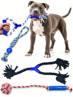 Dog Rope Toy – 4 Packs Of Puppy Rope Toys For Chewing, Tug-Of-War, And Fetch – Durable Dental Chew – Dog Teething Aids