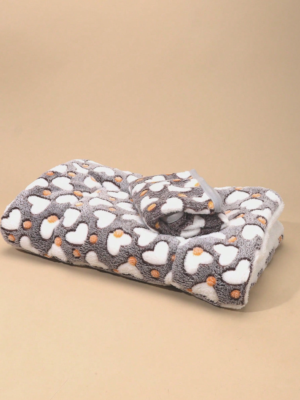 1pc Polyester Star & Heart Breathable Washable Thick Pet Bed Mat For Medium-Small Cats & Dogs, All Seasons (Teddy/Bichon Frise)