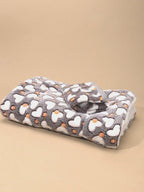 1pc Polyester Star & Heart Breathable Washable Thick Pet Bed Mat For Medium-Small Cats & Dogs, All Seasons (Teddy/Bichon Frise)