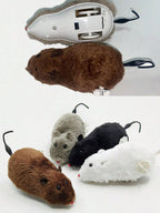 Color Random Kitten Toys Interactive Running Mouse Plush Toys Mouse Cat Toys Winding Up Racing Mouse Kitten Filling Mobile Pet Cat Outdoor Kitten Play Battery-Free Mechanical Mouse Toy Lifelike Simulation, Helps Consume Feline Energy