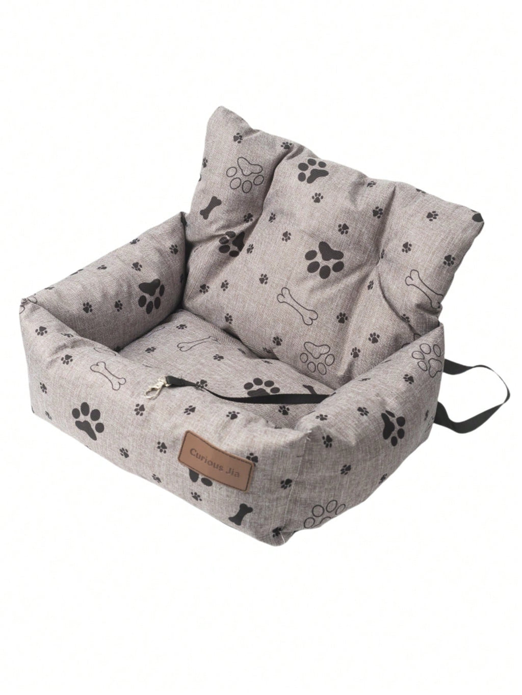 1pc Detachable Pet Car Seat Cushion, All Season Use, Pet Car Seat, Pet Bed With Safety Belt And Tether Leash, Suitable For Medium To Small Cats & Dogs