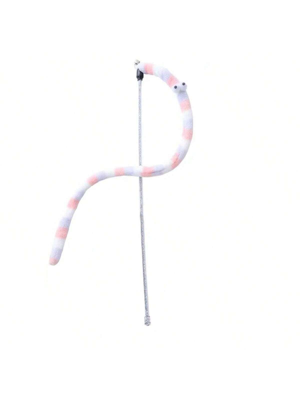 1pc Colorful Fluffy Caterpillar Plush Cat Toy - Whimsical Interactive Play Wand For Mischievous Kittens, Scratch-Resistant And Durable, Battery-Free