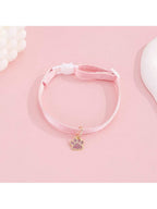 1 Adjustable Pearl Heart Cat Necklace Collar, Suitable For Small And Medium-Sized Pets