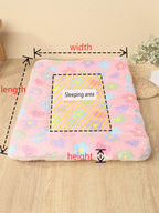 1pc Polyester Star & Heart Breathable Washable Thick Pet Bed Mat For Medium-Small Cats & Dogs, All Seasons (Teddy/Bichon Frise)