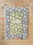 1pc Polyester Star & Heart Breathable Washable Thick Pet Bed Mat For Medium-Small Cats & Dogs, All Seasons (Teddy/Bichon Frise)
