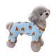 Dog Pajamas Soft Cute Contrast Color Bear Pattern Four-Legged Pullover Dog Sweatshirts