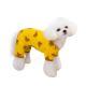 Dog Pajamas Soft Cute Contrast Color Bear Pattern Four-Legged Pullover Dog Sweatshirts