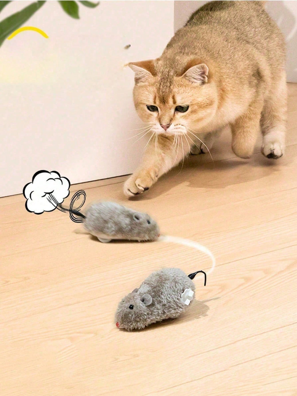 Color Random Kitten Toys Interactive Running Mouse Plush Toys Mouse Cat Toys Winding Up Racing Mouse Kitten Filling Mobile Pet Cat Outdoor Kitten Play Battery-Free Mechanical Mouse Toy Lifelike Simulation, Helps Consume Feline Energy