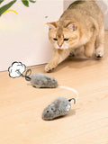 Color Random Kitten Toys Interactive Running Mouse Plush Toys Mouse Cat Toys Winding Up Racing Mouse Kitten Filling Mobile Pet Cat Outdoor Kitten Play Battery-Free Mechanical Mouse Toy Lifelike Simulation, Helps Consume Feline Energy