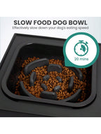 Niubya Elevated Dog Bowls With 2 Stainless Steel Dog Food Bowls, Raised Dog Bowl Adjusts To 5 Heights (3.15", 8.66", 9.84",11.02", 12.2") For Small Medium And Large Dogs