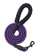 Reflective Nylon Pet Leash, Durable Anti-Pulling Dog Walking Lead Rope With Foam Handle, Comfortable & Sturdy
