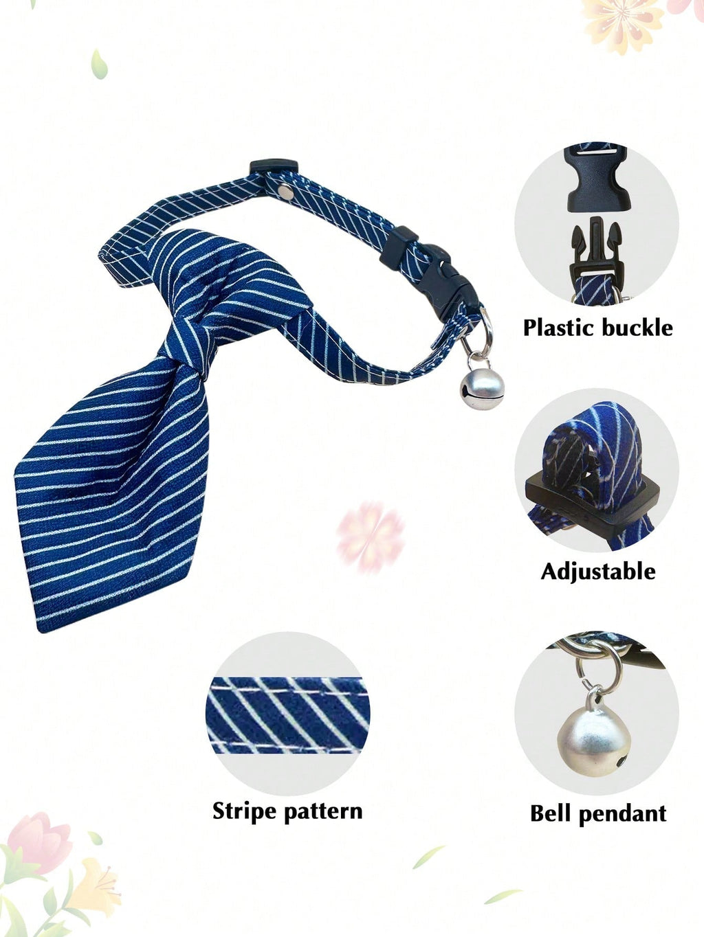 Pet Gentleman Tie, British Style Tie, Adjustable Tie For Dogs And Cats, Suitable For Parties And Weddings, Fashionable Striped Design Pet Accessories