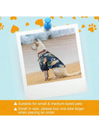 4 Pieces Pet Dog Hawaiian Costume Includes Puppy Cool T-Shirts Summer Clothes Funny Cute Hawaiian Beach Coconut Tree Print Dog Shirt Summer Camp Shirt Clothes For Medium To Large Pet