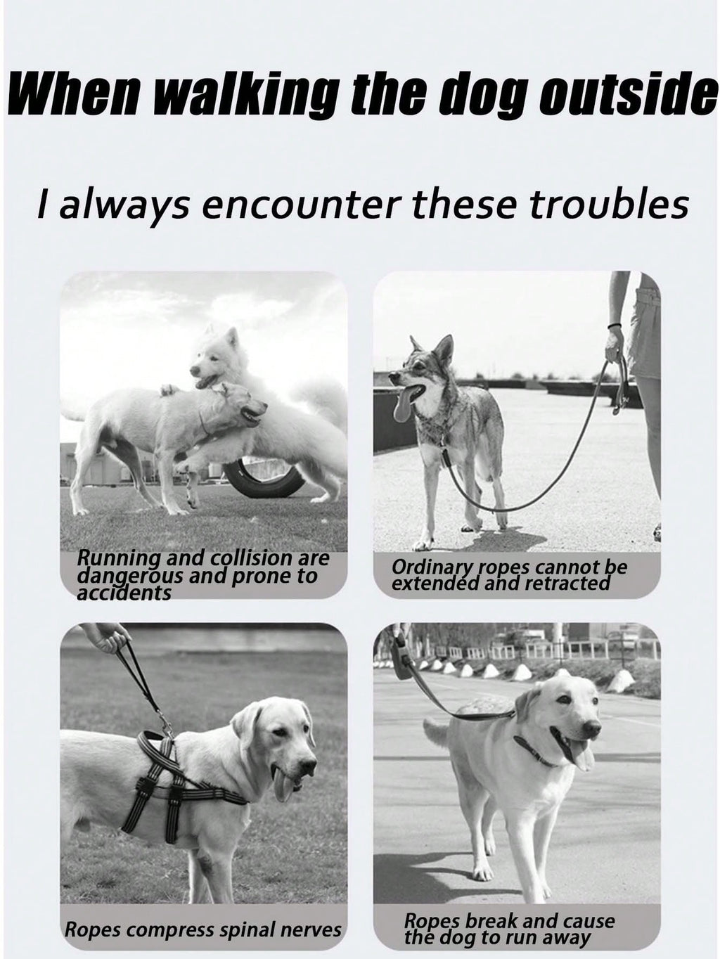 Extendable Pet Leash, Small/Medium/Large Dog Leash, Essential Pet Supply, Collision-Proof Dog Walking Lead, Outdoor Product