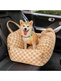 Dog Booster Seat, Detachable Washable Small Dog Vehicle Seat For Small Animals - Dog Car Seat With Storage Pocket, Adjustable Clip-On Harness For Pet Safety, Car Travel Dog Bed