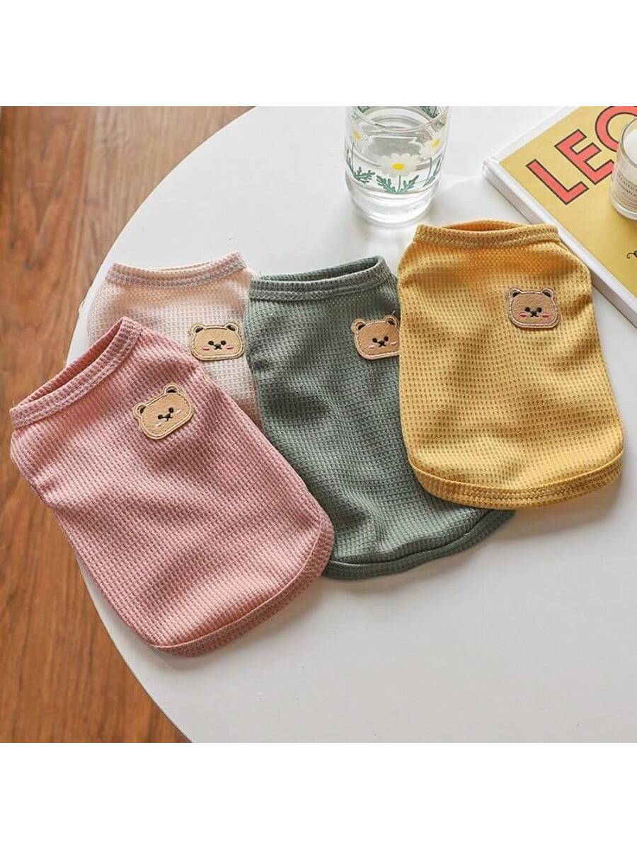 Long Haired Cat Summer Clothing4 Pieces Dog Shirts With Breathable And Comfort Small Medium Dog Cat Pet Clothing Spring Dog Outfits For Small Puppy Cat Pets Small Yellow