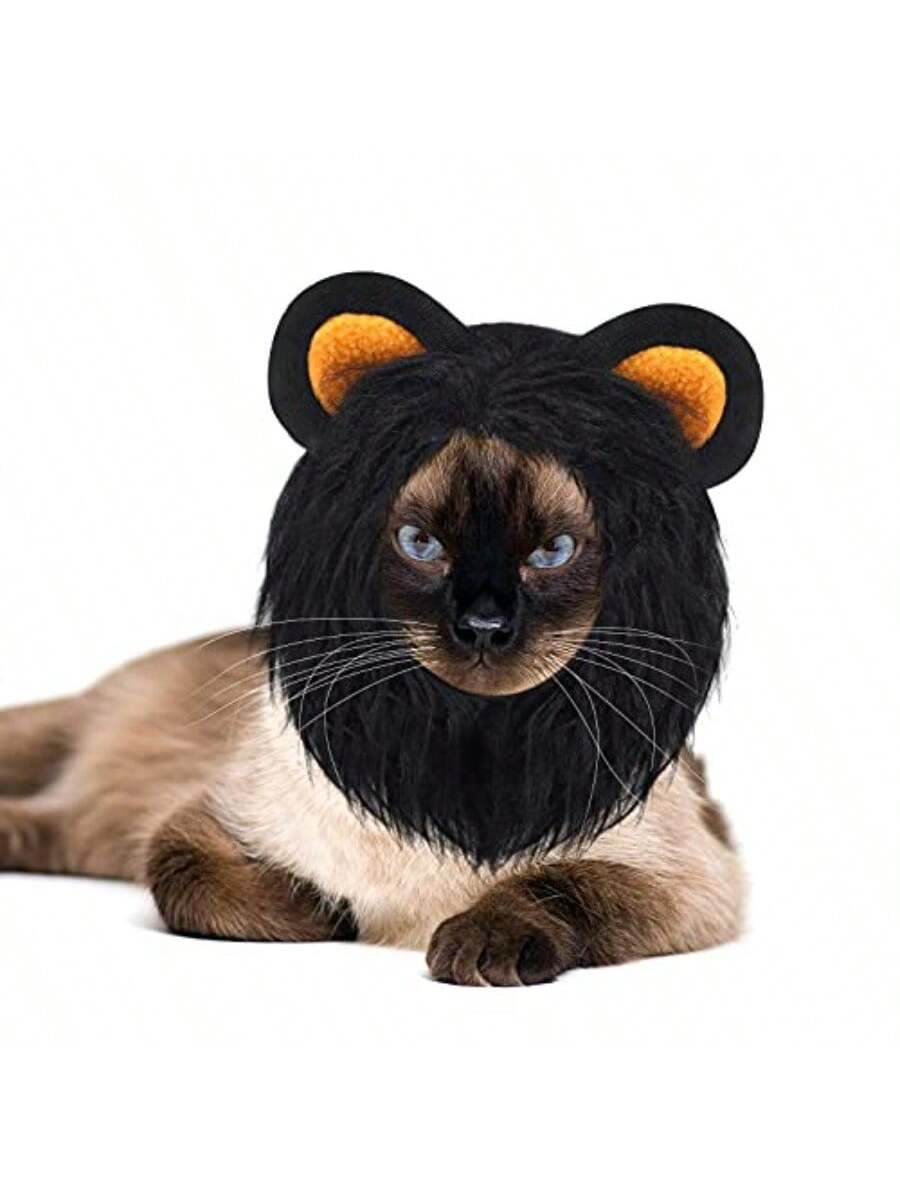 CGLLCute Pet Headwear5 Pieces Cat Hat Dog Costume Cute Bunny Rabbit Hat With Ears Headwear Lion Mane Cap Valentine New Years Day Party Accessory For Kitten Puppy Dress Up Adjustable Birthday PartyLHCG5102