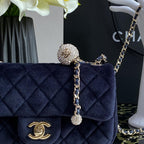 Chanel Square Mini Classic Flap Bag Velvet