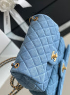Chanel Denim Flap Bag - 20x13x7cm