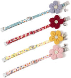 Red Flower XS Dog Collar Wth Bell, Dog Cat Collars Cute Puppy Collars Girls Adjustable for XXS Xs Small Pet Kitten Dogs Animal Litter Tiny