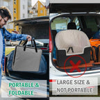 Vivifying Dog Car Seats for Small Dogs, Portable Dog Booster Car Seat with Storage Pockets and Safety Belt, Comfortable Travel Bed for Small Pets Up to 25lbs (Gray)