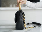 CHANEL 19BAG AS1160 Black Gold Buckle Bag Small 26CM