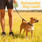 Retractable Dog Leash with Non-Slip Handle, 10 FT Automatic Telescopic Tractor with Atuo Locking Botton，Durable Pet Tape for Small and Medium-Sized Dogs Green