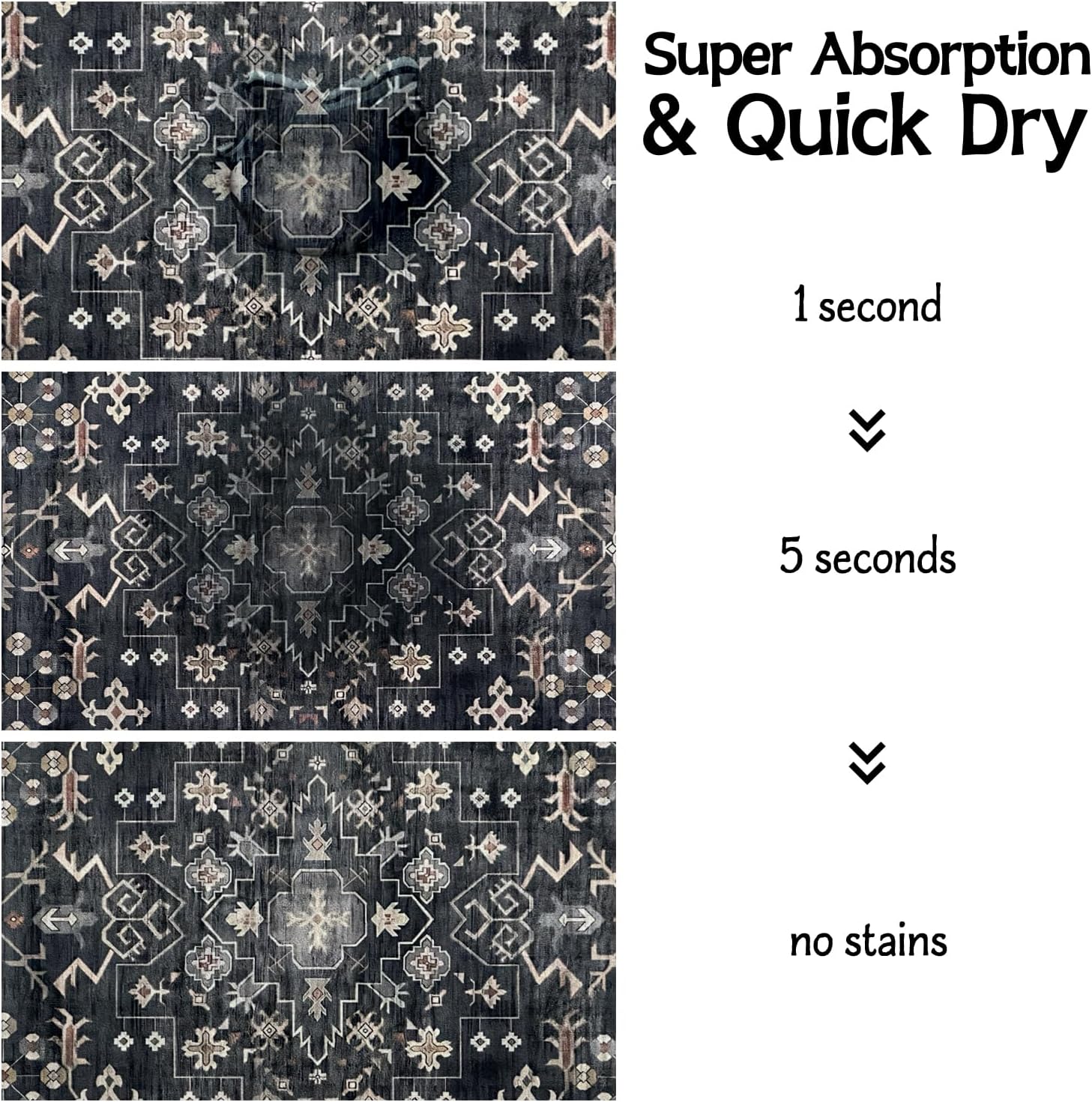 Pet Food Mats for Floor, Absorbent Dog Mat for Food and Water Dispenser Mat, Dog Food Mat Quick Dry Cat Food Mat Pet Supplies