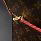 Louis Vuitton Neverfull MM Tote Bag – Monogram Canvas with Red Interior