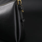 Prada Cleo Black Brushed Leather Shoulder Bag
