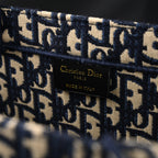 Christian Dior Large Book Tote – Blue Oblique Embroidery