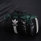 Balenciaga x adidas Large Duffel Travel Bag – Black & Green with Trefoil Logo and Triple Stripes