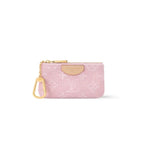 LV Denim Key Pouch - Pink
